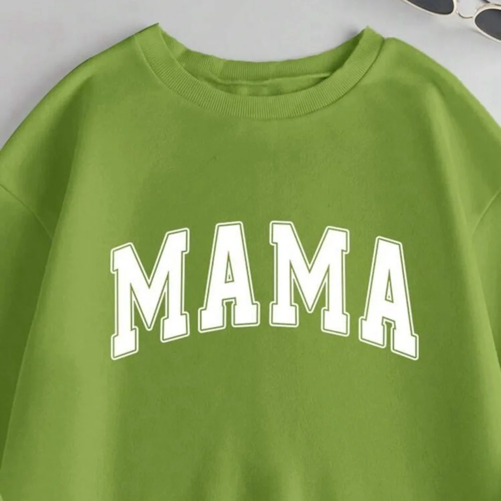 Mama sweatshirt in lime green - Picture 2 of 3